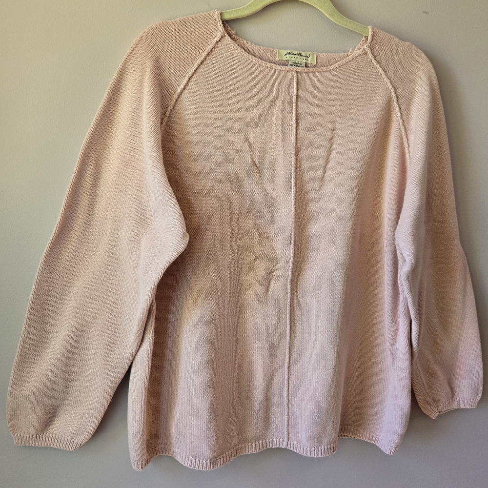 Eddie Bauer Vintage 100% Cotton Shaker Knit Sweater💕💕💕💕